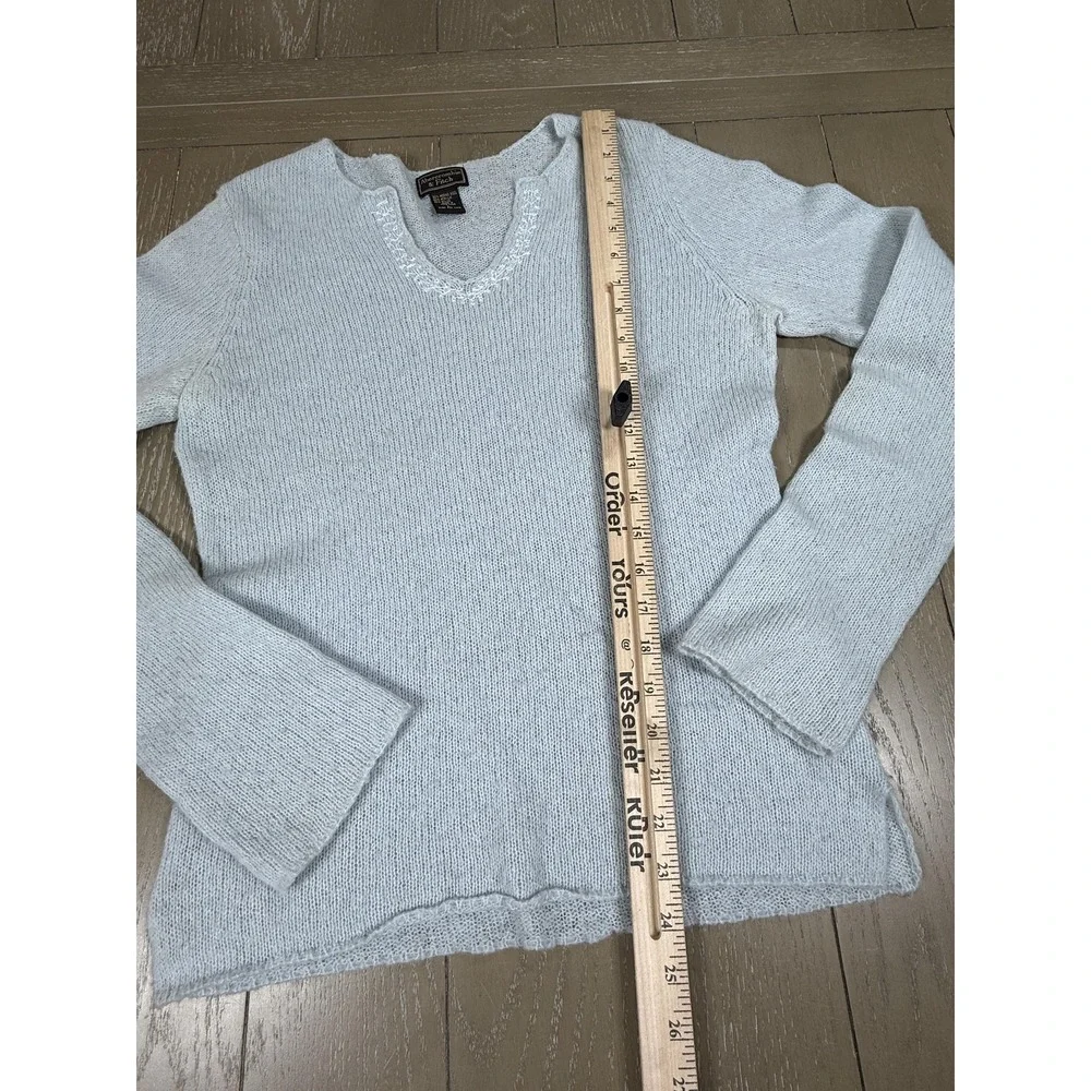 Vintage‎ Abercrombie & Fitch Sweater Womens Large Light Blue Merino Wool Blend